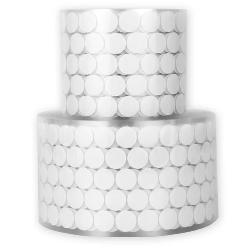 10-25mm Self Adhesive Fastener Tape Dots Strong Glue Magic Sticker Disc White Black Round Coins Hook Loop #Ro