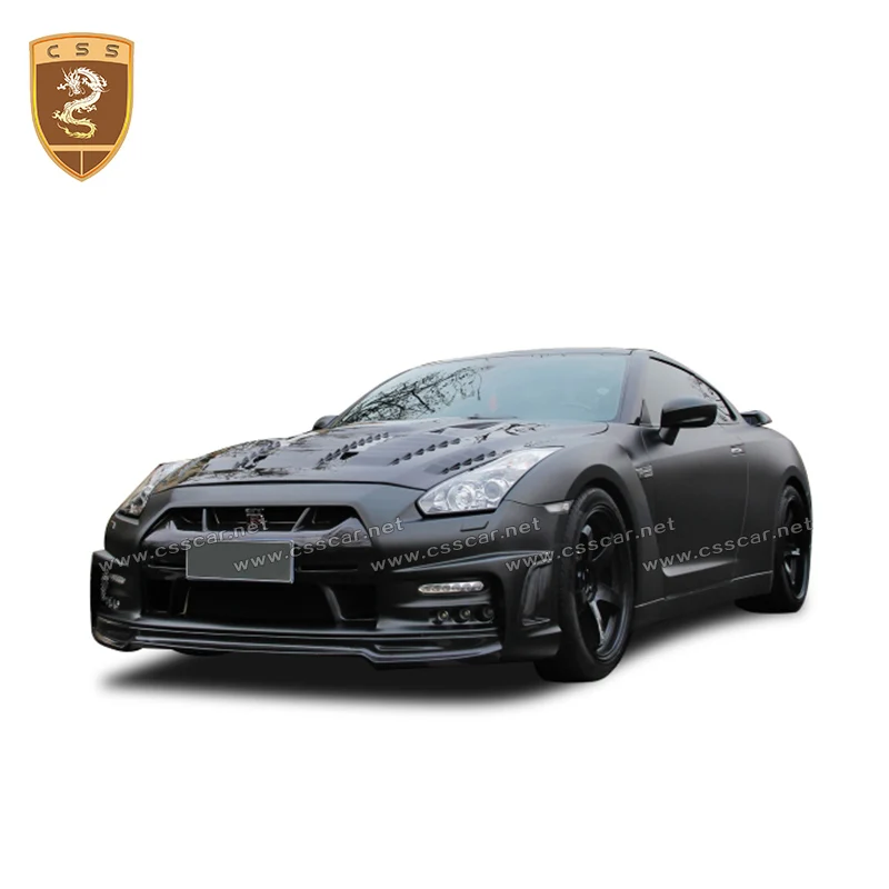 CSSCAR for Nissan GTR body kit Wald Style Glass Fiber front bumper rear lip side skirt main grille air vents car accessories