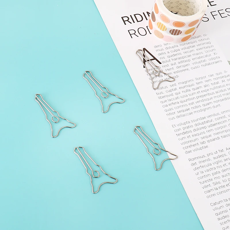 Eiffel Tower Modeling Paper Clip Silver Bookmark Brooch Clip Student Paper Clips Metal Clip Metal Planner Clip Planner Clips