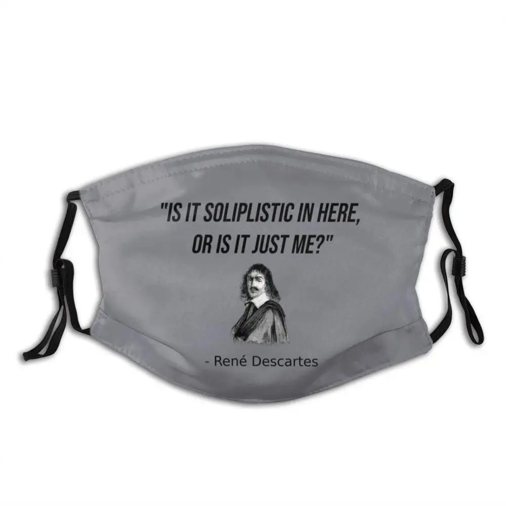 

Funny Philosophy Major Student Teacher Descartes Philosopher Print Washable Filter Anti Dust Mouth Mask Descartes Rene