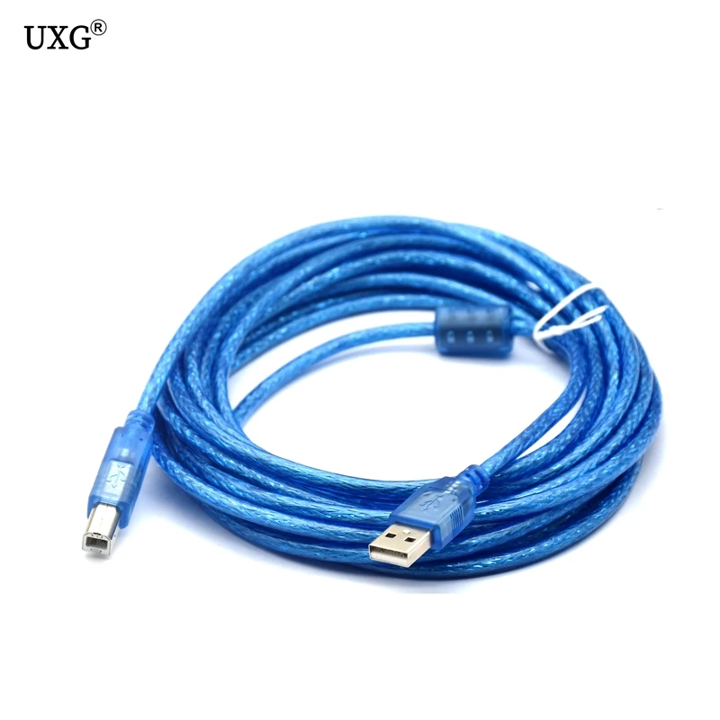 

Elistoooop Scanner Printer Cable Type A Male to Type B Male USB 2.0 Extension Print Cable for Printer HDD High Speed Transparent