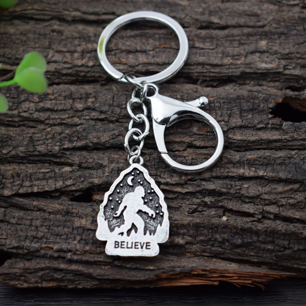 SanLan i believe BigFoot Sasquatch keychain Spirit Animal