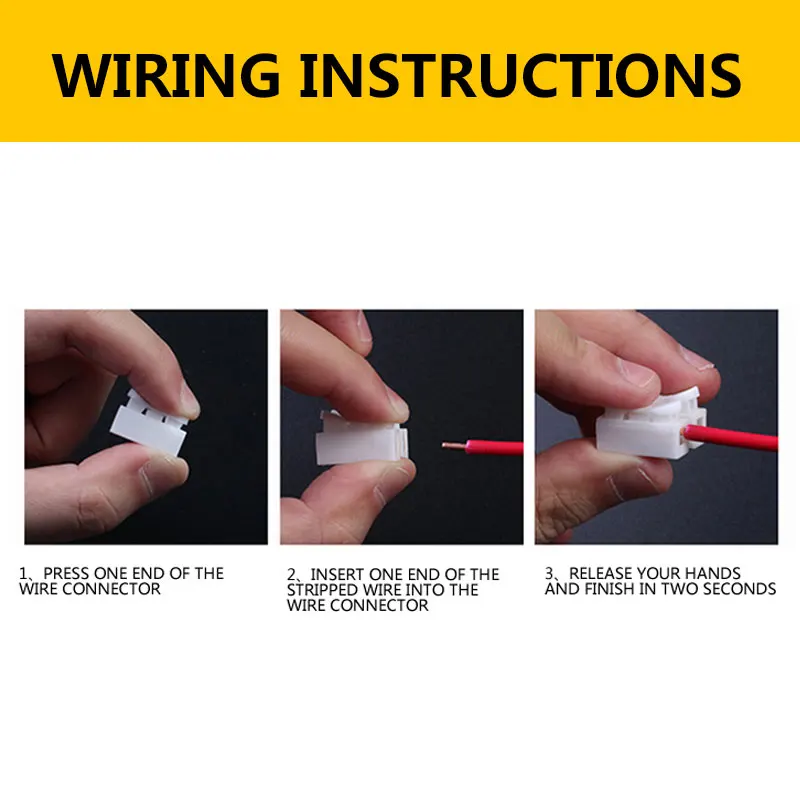 Press Type Terminal Transformer Pump Wire Lamp Quick Connector 2-position Connector Spring Butt Joint Self-locking