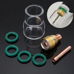 7Pcs Pyrex Glass Cup Kit Stubby Collets Body Gas Lens Tig Welding TorchFor WP-9/WP-20/WP-25 Kit Welding Accessories	O-rings