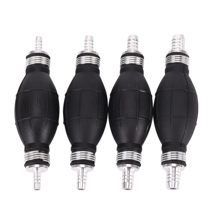 4 styles Line Pump Primer Bulb Hand Primer Gas Petrol Pumps Rubber And Aluminum Hand Fuel Pump Apply to All Fuels