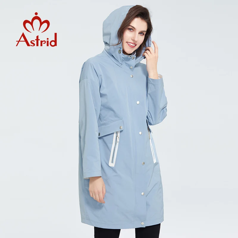 Astrid Spring new arrival Young fashion trench coat women high quality Urban women Outwear Loose mid-length Jacket ZS-7165