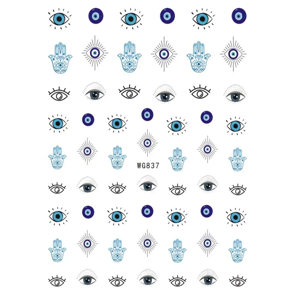 

Self Adhesive Evil Eye Back Glue Blue Eye Nail Art Stickers 3D Eye Nail Decals Manicure Accessories DIY Nail Art Decorations