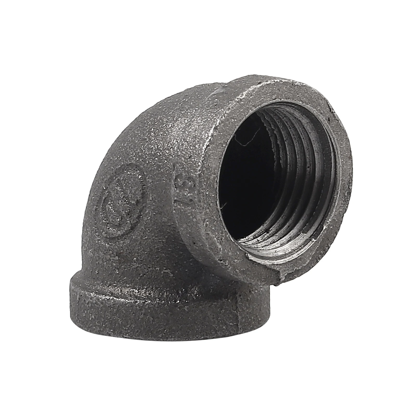 Neoteck 10 Pcs Threaded Iron Pipe Fitting Elbow 90 Degree Angled 1/2 "Malleable Cast Iron Angled wrought iron image 5