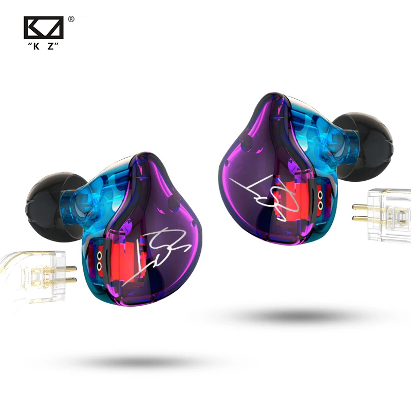KZ ZST Pro Armature Dual Driver Earphone Detachable Cable In Ear Audio Monitors Noise Isolating HiFi Music Sports Earbuds