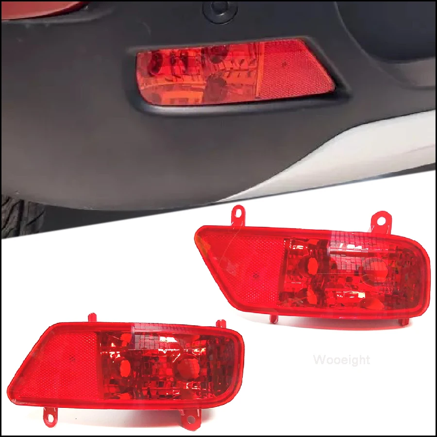 Wooeight 1Pc Rear Bumper Fog Lamp Tail Light Left/Right Side Car Accessories Fit For Peugeot 3008 SUV 2009-2013 2014 2015 2016
