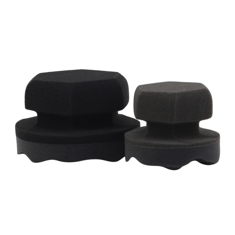 Autowax Polijsten Spons Zeshoekige Grip Applicator Handband Wax Spons Hoge Dichtheid Schuimspons Voor Auto Waxen Accessoires