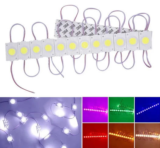 

2.4W injection COB LED Modules light DC12V advertising light Red Green blue yellow warm white IP65 LED Modules Waterproof