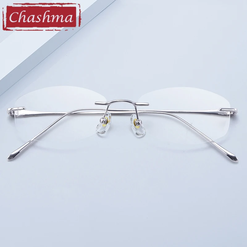 

Chashma Rimless Eyewear Pure Titanium Light Fashion Eye Glasses Frameless Spectacle Frames Women