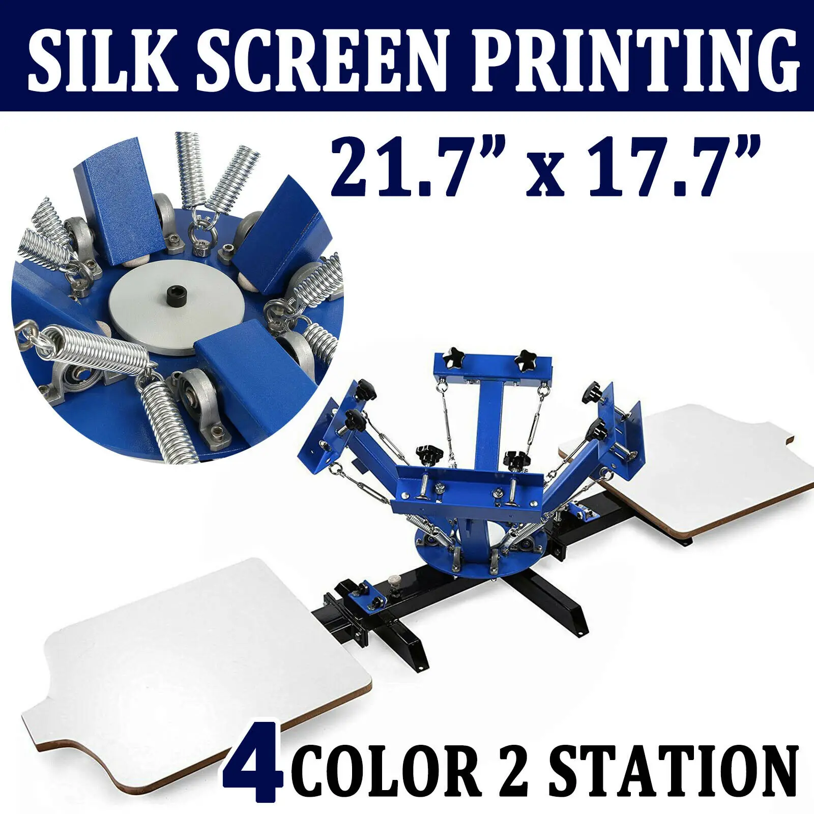 4 Color 2 Station Silk Screen Printing Machine Steel Hot Press Hand Tools DIY Kit Accessory Prensa For T-Shirt Equipment Printer