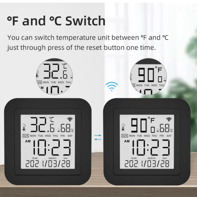 Tuya สมาร์ท WiFi IR Remote อุณหภูมิความชื้นวันที่สมาร์ทอินฟราเรดสำหรับ AC TV DVD ทำงานร่วมกับ Alexa google Home