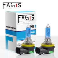 Fagis 2 Pcs US Brand H11 12V 55W Super Bright White Car Fog Lamps Blue UV Quartz Glass Auto Headlight Halogen Bulbs