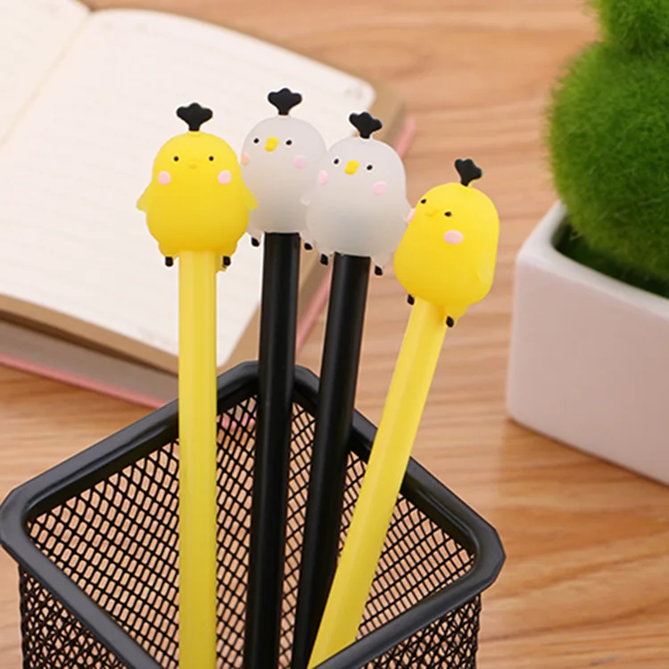 

30PCS Creative Silicone Jelly Chicken Cute Student Stationery High Quality Office Sign Pens Wholesale Cute PenGel Pens