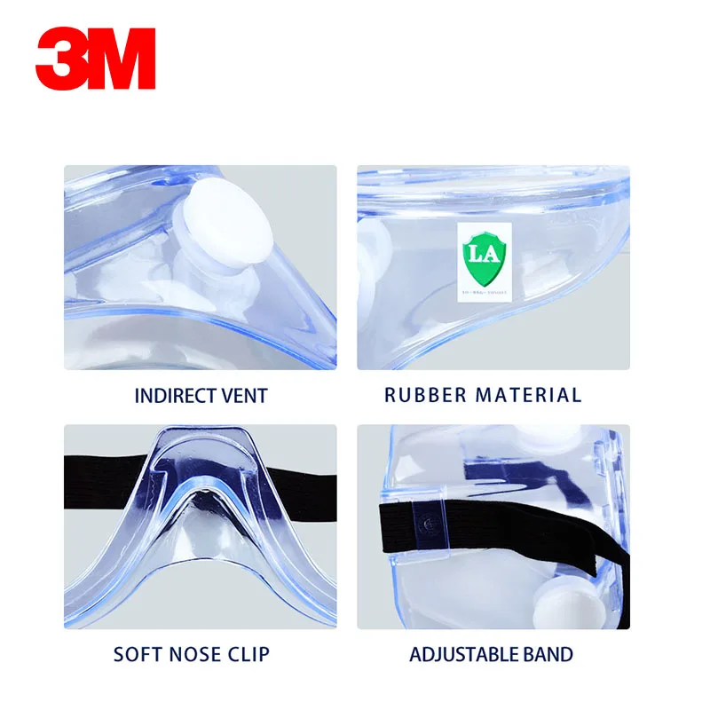 3M-gafas de seguridad 1621 para el trabajo, lentes de protección genuinas, antisalpicaduras, ácido y álcali, multiusos