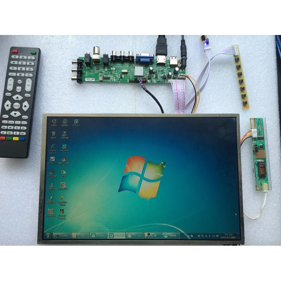 Kit untuk CLAA154WB09/CLAA154WB09A Panel Controller Papan 30pin Digital HDMI 1 CCFL LCD TV VGA USB AV Remote DVB-T 1280X800 15.4"