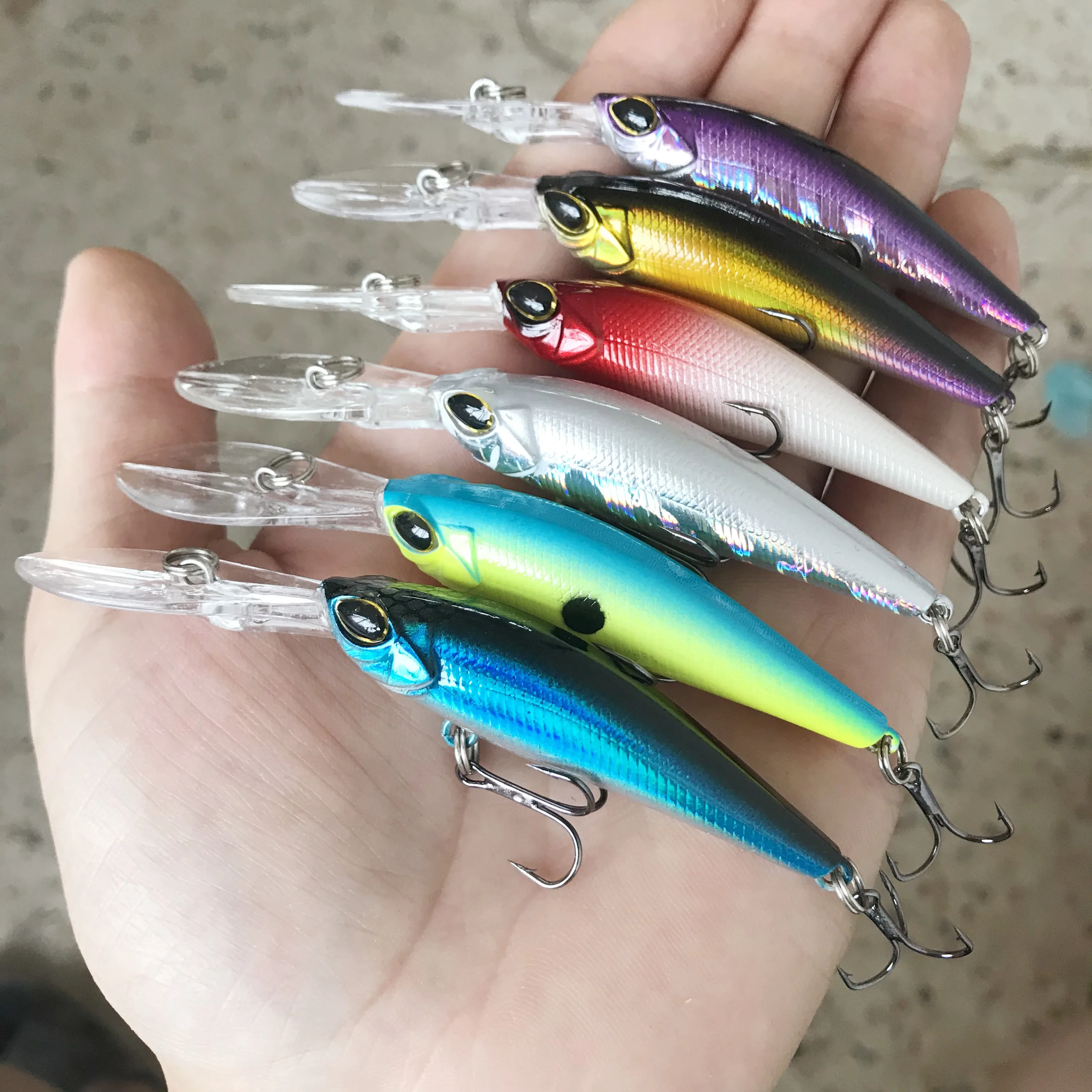 1Pcs Floating Minnow Fishing Lure Wobblers 9cm 5.8g Artificial plastic Hard Bait Crankbait Bass Pike Jerkbait Fishing Tackle