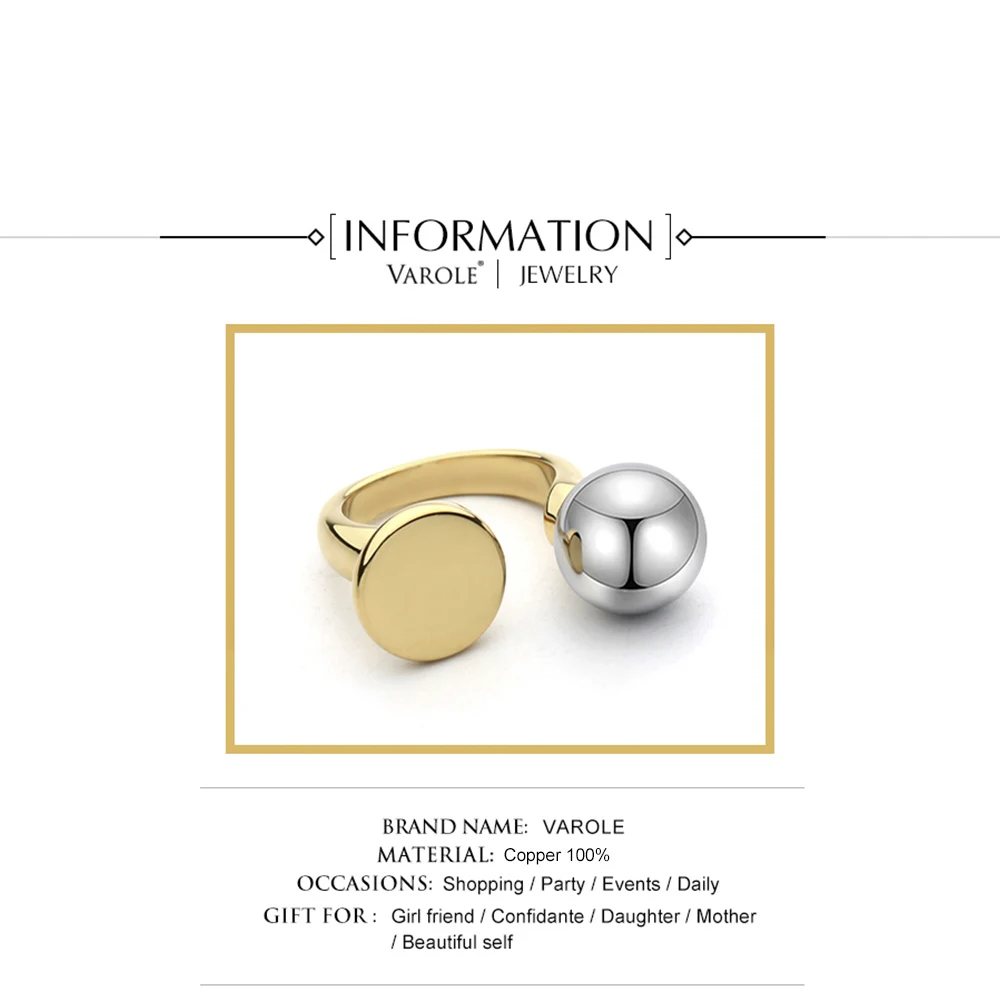 Stylish VAROLE Ball & Circle Midi Rings for Women