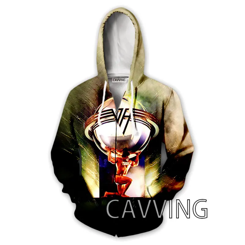 CAVVING 3D Print  Van Halen Band   Zipper Hoodies Zip Up Hooded Sweatshirt Harajuku Hoodie Sweatshirts for Men/women