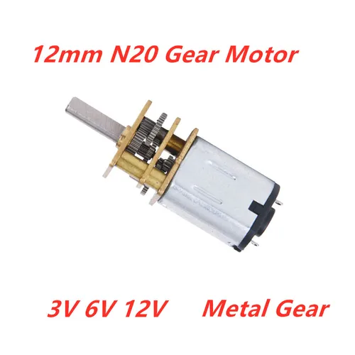 Mini Motor eléctrico de engranaje de Metal, 3V/6V/12V, con reductor, motores de CC, velocidad de 3-4000RPM para sistema de accionamiento de equipos de bloqueo inteligente