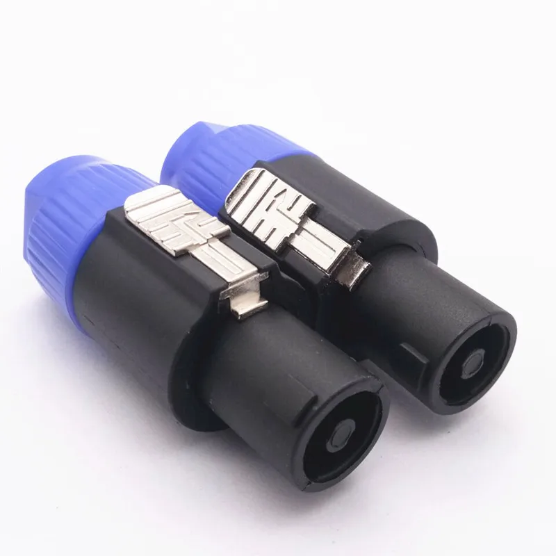 good quality Speaker Connector 4Pin Male Speaker NL4FC 4 Pole Speakon Plug Male Professional audio power plug Blue Connector