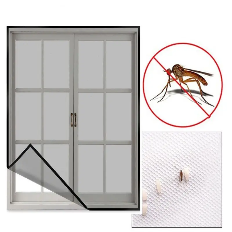 Customized Anti-Mosquito Screens Windows Velcro Self-Adhesive Home Screens Curtain Windows Simple Mesh Invisible Sand Curtain