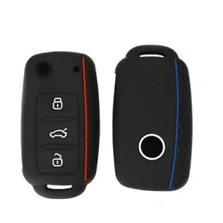 Car Key Cover Case Silicone 3 Buttons For VW Golf 4 5 6 7 Bora Jetta POLO MK4 MK6 Bora Passat B5 B6 Superb Tiguan Beetle Keycase