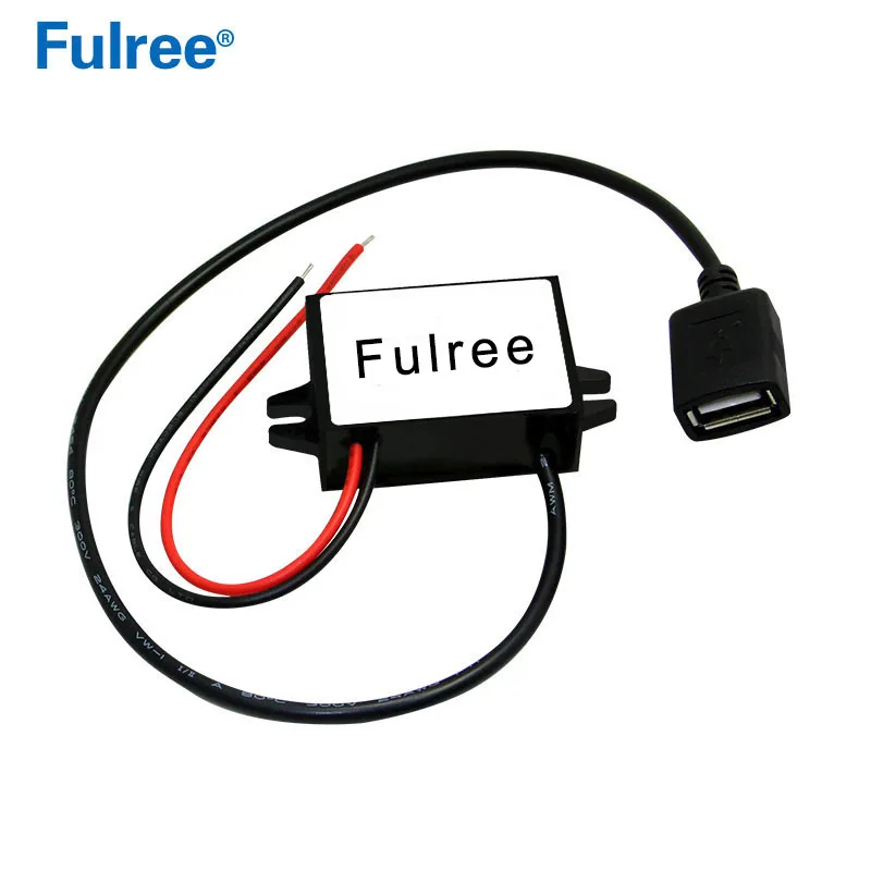 Fulree® 48V 60V 72V to 5V DC Converter 12 24 36 48 60 72 Volt - 5 Volt Type A Female USB Male Mini Micro GPS DVR Charging Socket