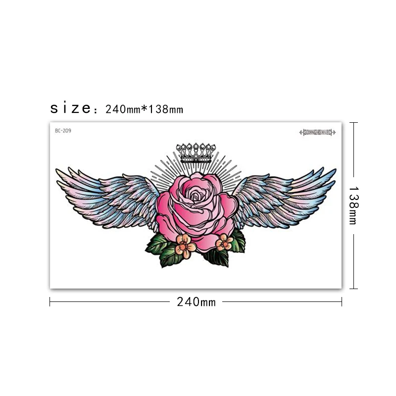 under breast tattoo underboob tatouage temporaire femme sexy tattoo sticker women wing flower large fake tatoo sternum girls