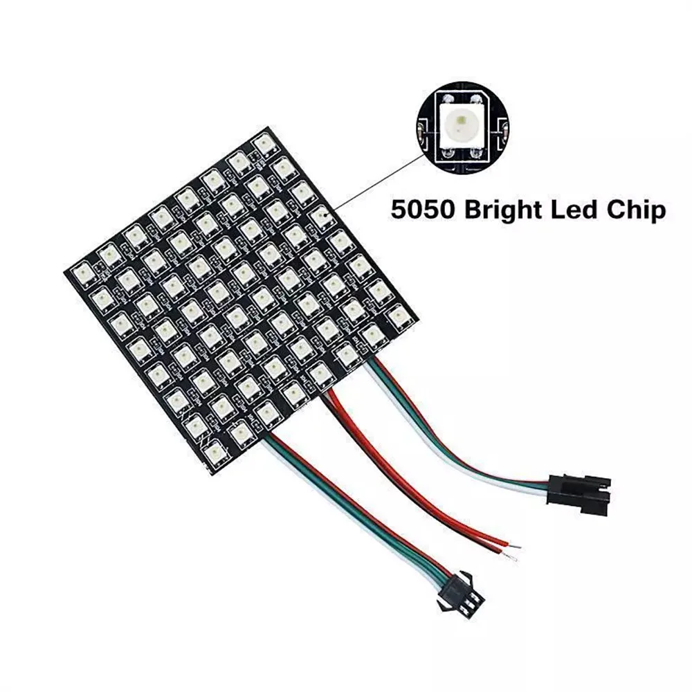 5V 5050 RGB مصفوفة led بكسل وحدة ضوء 8*8 16*16 8*32 بكسل WS2812B WS2812 الرقمية مرنة لوحة فردي عنونة