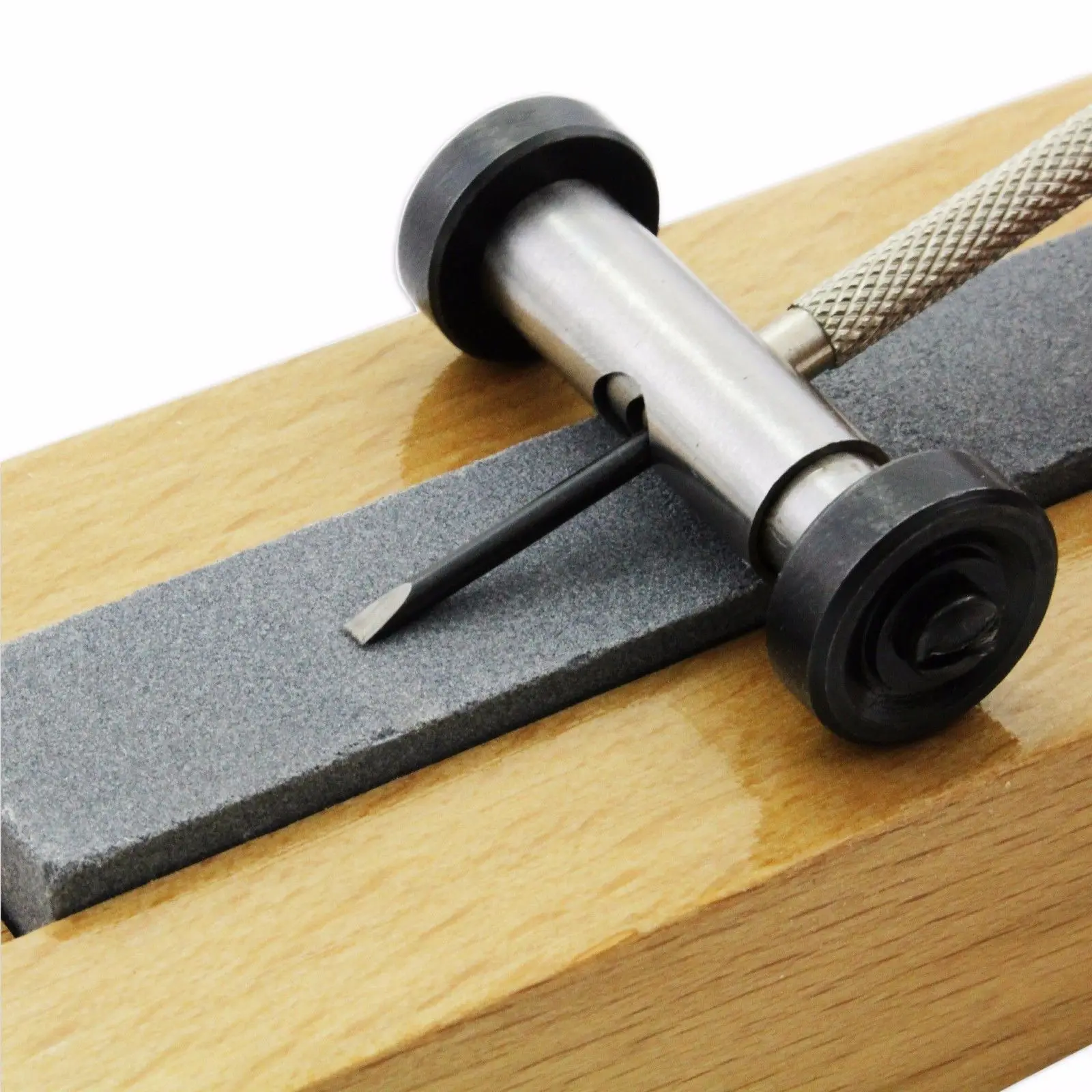 WATCHMAKER Tool Screwdriver Sharpening Stone With Wooden Base Guide Watch Repair