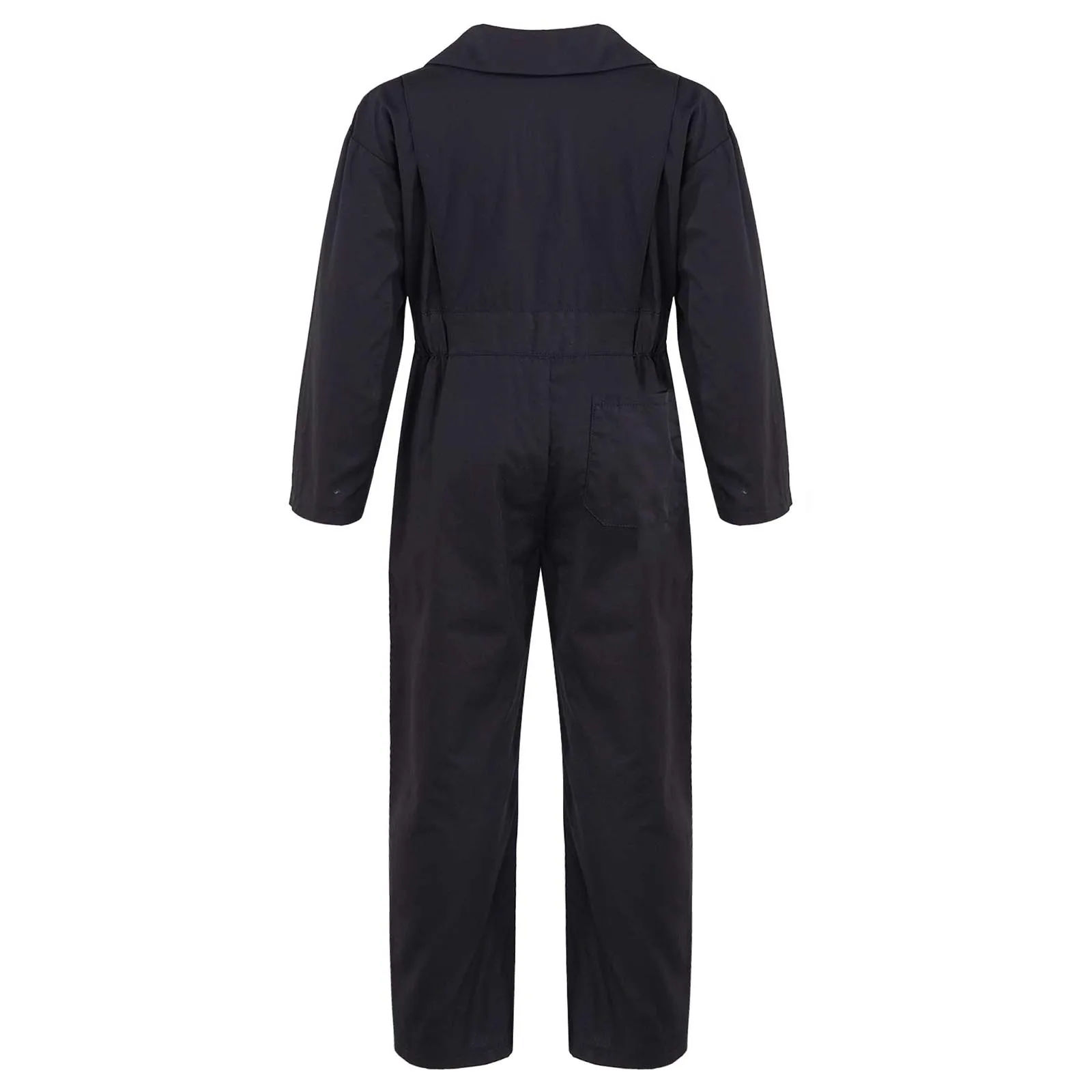 Autumn Kids Boys Solid Color Long Sleeve Full Jumpsuit Casual Daily Wear Turndown Collar Bodysuit Gymnastics Performance Costume