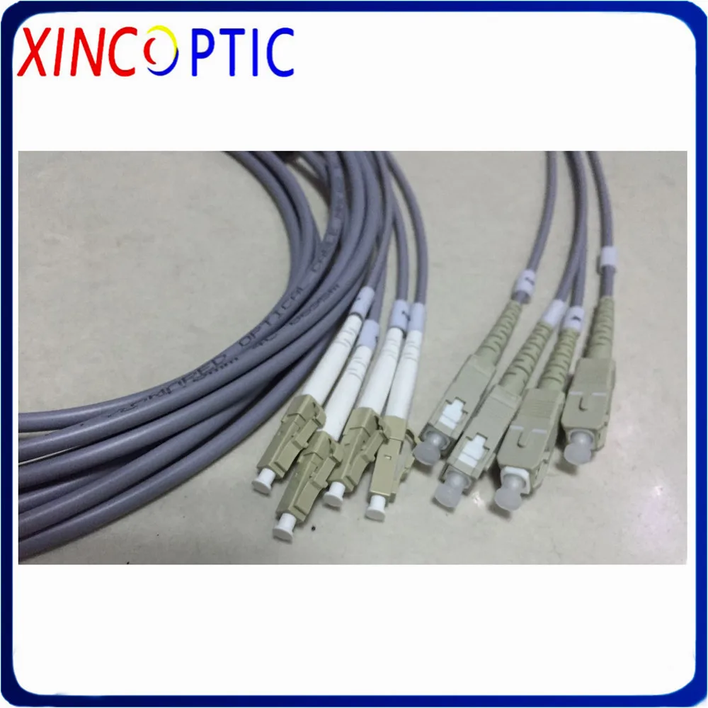 4core 15M Multimode Armored Patch Cord 4 core MM 62.5/125 OM1 SC LC FC ST 4 fibers 15 Meters Armored Optical Fiber Jumper Cable