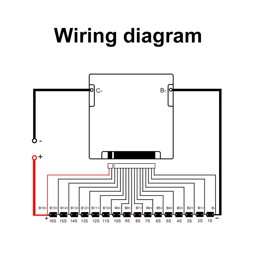 QUCC BMS 16S 60V 18650 Balancer 120A 100A 60A 50A 40A 30A 20A płyta zabezpieczająca baterię litową PCB dla pojazd elektryczny Ebike