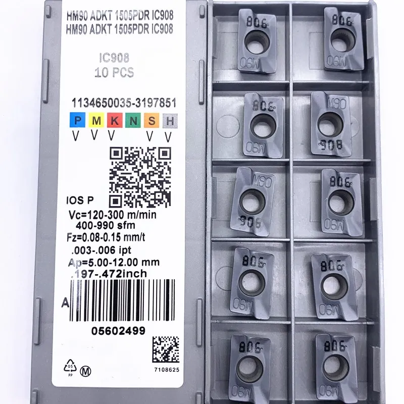 10 шт. HM90ADKT1505PDR IC908 ADKT1505 фотоинструмент токарный станок резак фрезерный станок с ЧПУ Режущий инструмент ADKT1505