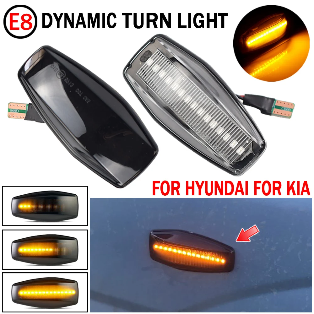 Dynamic LED Fender Light Side Marker For Hyundai I10 Trajet Sonata Elantra Getz XG Tucson Terracan Coupe Matrix for Kia 2003