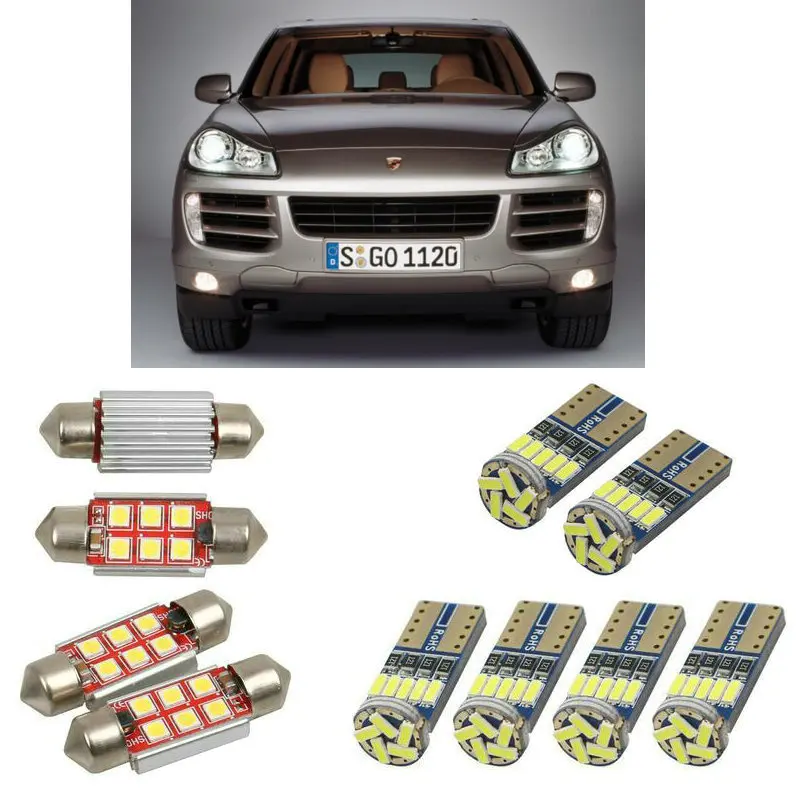 Interior led Car lights For porsche cayenne 9pa 2003-2010 car accessories boot light License Plate Light 14pc