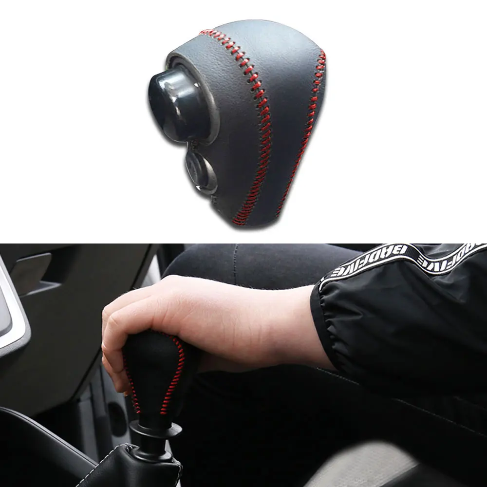 Muchkey Leather Gear Knob Stick Covers AT For Honda  CRV 2008 209 2010 2011 2012 2013 2014 Non-Slip Automatic Shifter