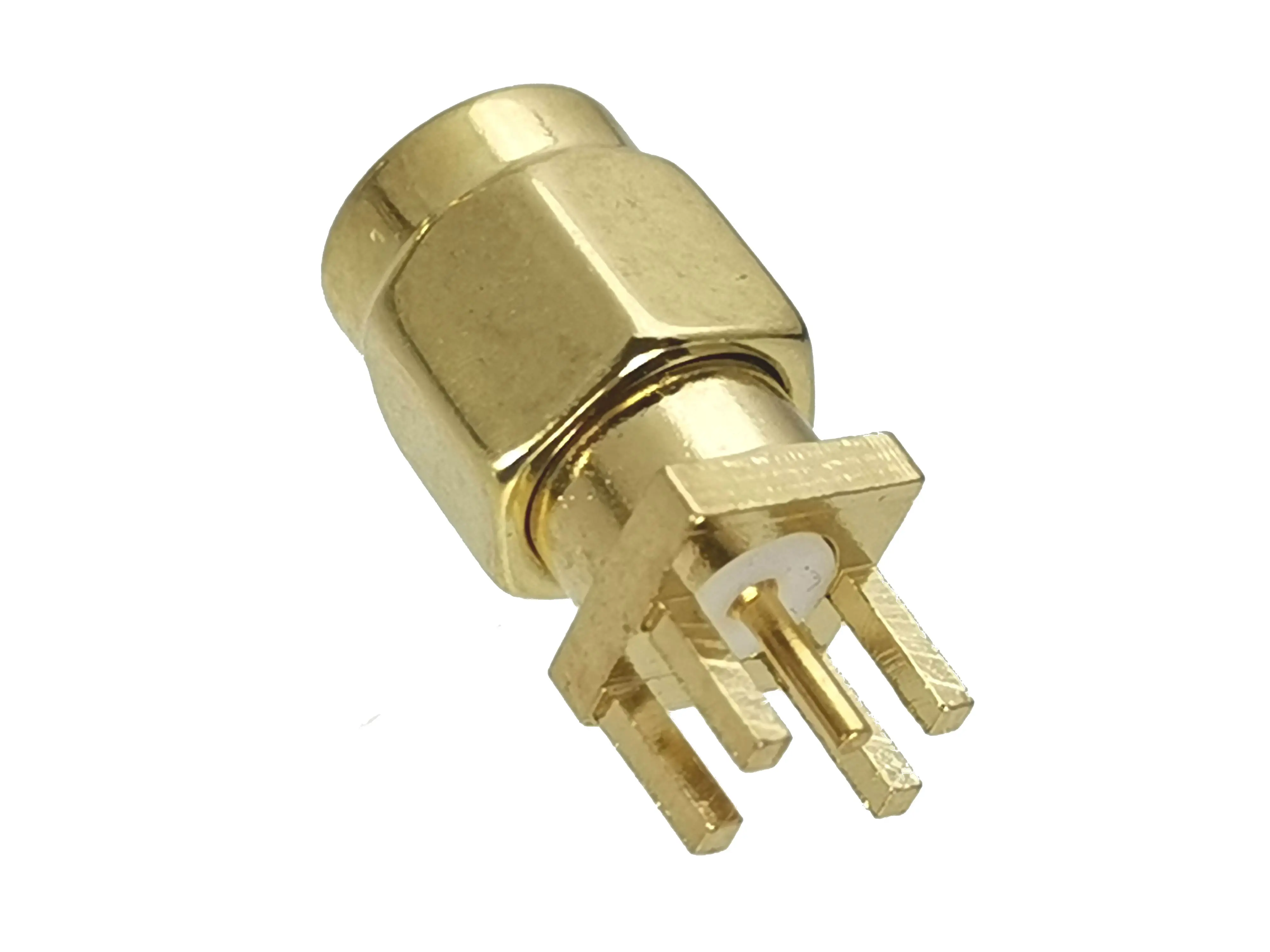 موصل قابس ذكر SMA ، مشبك ipb ، مثبت على الحافة ، محطات سلكية مستقيمة ، لحام ، 10