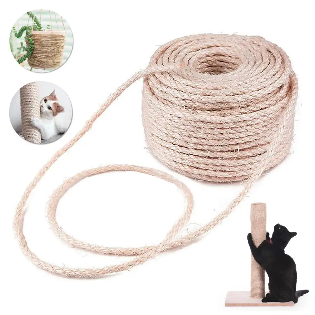 Pet Supplies Sisal Rope For Cat Scratching Post Cat Tree Natural Sisal Rope 6mm Accessories Cat Toilet Cats Products For Pets