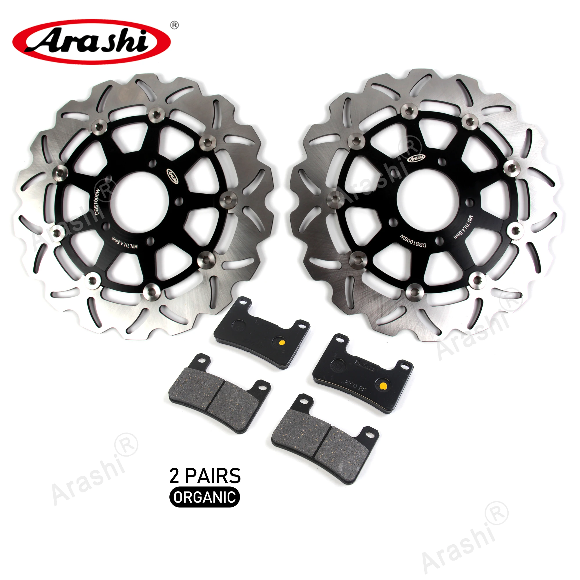 ARASHI Brake Discs Rotors Pads For SUZUKI GSX R 600 750 2004 2005 CNC Floating Front Brake Disks GSX-R GSXR600 GSXR750 GSX-R600