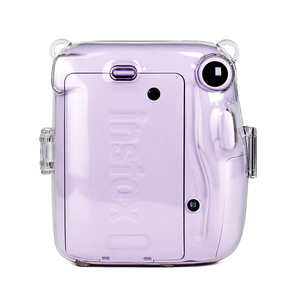 For Fujifilm Instax Mini 11 Instant Camera Transparent Instax Mini Carry Case Bag Crystal Hard Cover with Shoulder Strap image 2