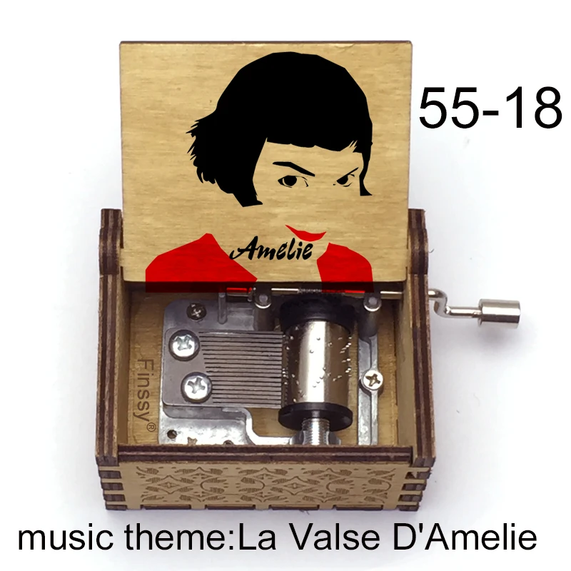 france movie Amelie music theme La Valse D'Amelie Music Box Hand Musical Box Wooden Musical Toys Christmas Music Gifts for Girls