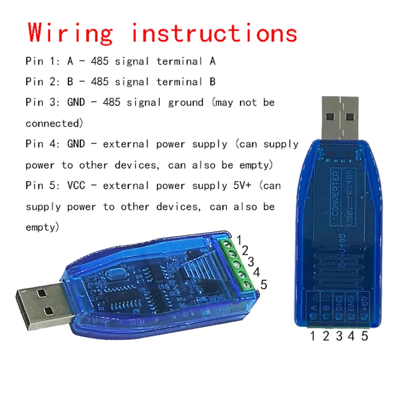 Industrial USB To RS485 Converter Upgrade Protection RS485 Converter Compatibility V2.0 Standard RS-485 A Connector Board Module