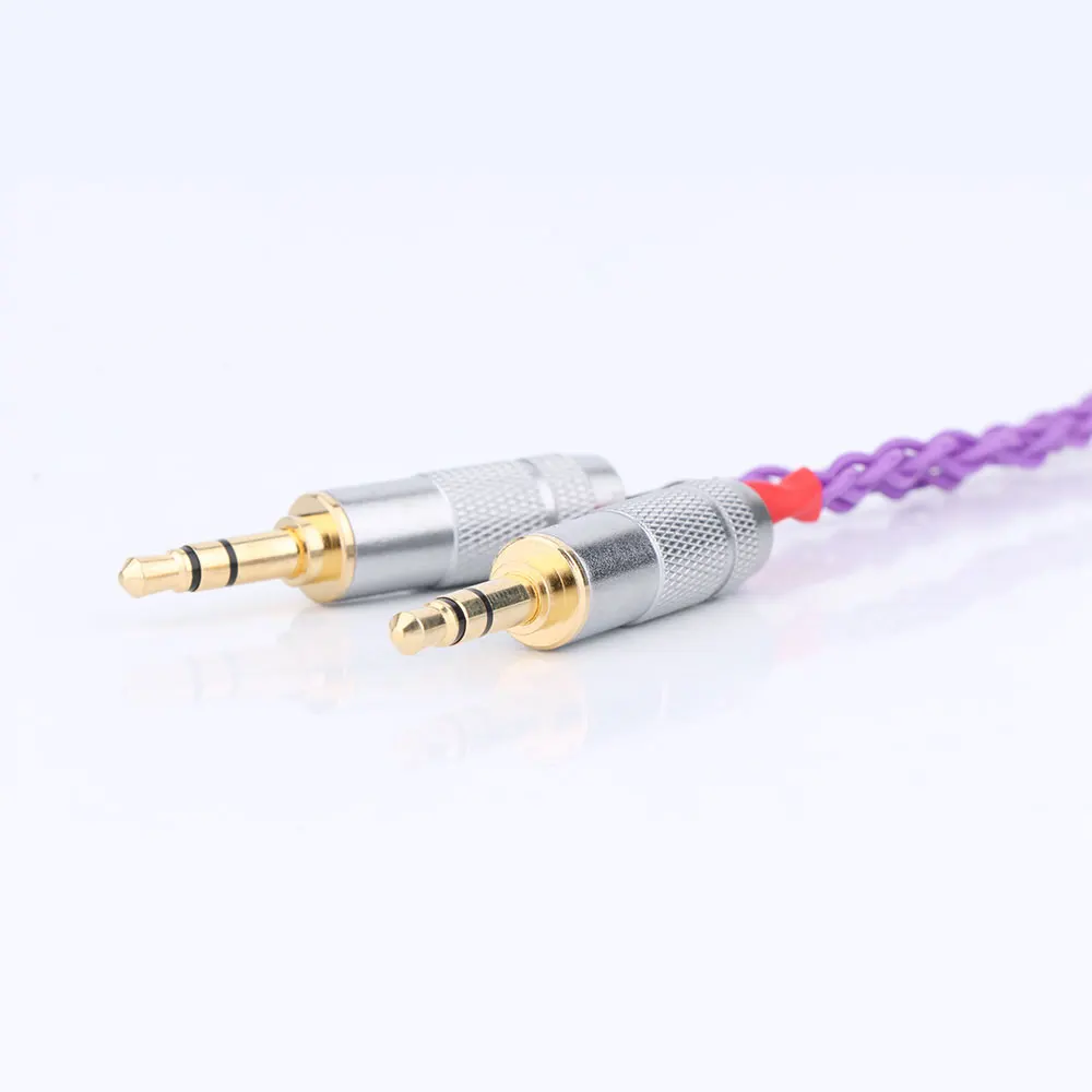 Hi-end 10cm 7n occ único cristal cobre banhado a prata 4.4mm fêmea balanceada para 2x3.5mm adaptador de ouro cabo de áudio aux