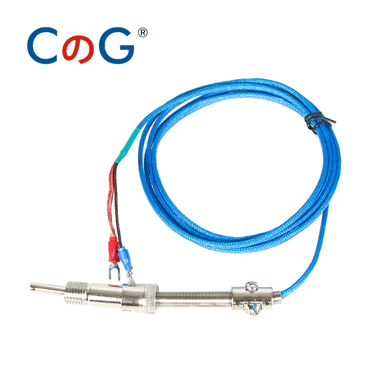 CG WRNT-01 Bayonet M12 K J Type 1m 2m 3m 4m 5m Compression Spring Thermocouple Temperature Sensor for Temperature Controller