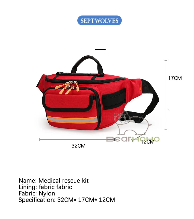 Empty First Aid Bag Emergency Kit Rescue Waist Bag For Sports Camping Travel Nurse Medical Supplies Storage Bag Tools Organizer